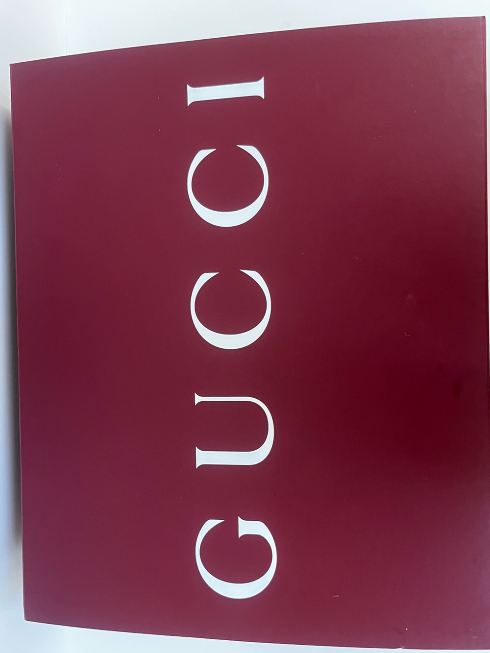 Gucci Burgundy and White Logo Box